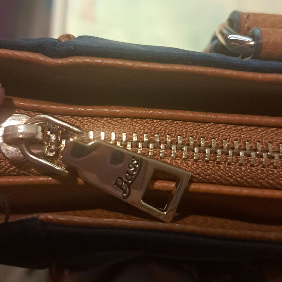 G.H. Bass and Co. Nylon Navy Tote Shoulder Bag - Picture 7 of 7